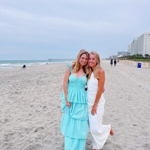 SAYLOR Light Green Gathered Dress